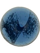 Glas Cabochon Rund 16mm blue white marbled