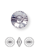 Rivoli Strassknopf konisch 1 Loch 14mm Black Diamond F