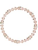Glitzerndes Crystal Strass Armband Damen, Durchmesser 5,5cm, Light Rose White Bronze
