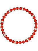 Glitzerndes Crystal Strass Armband Damen, Durchmesser 5,5cm, Light Siam White Bronze
