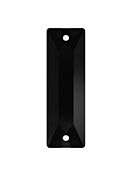 Baguette Aufnähstrass flach 2 Loch 18x6mm Jet
