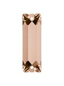 Baguette Aufnähstrass flach 2 Loch 18x6mm Light Peach