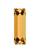 Baguette Aufnähstrass flach 2 Loch 18x6mm Light Smoked Topaz