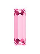 Baguette Aufnähstrass flach 2 Loch 18x6mm Light Rose