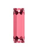 Baguette Aufnähstrass flach 2 Loch 18x6mm Burgundy