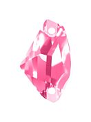 Galactic Aufnähstrass flach 2 Loch 10x5mm Light Rose