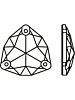 Trilliant Aufnähstrass flach 3 Loch 16mm Black Diamond