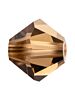 Bicone Glasschliffperle 4mm Smoked Topaz