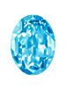 Oval 10x8mm, Dark Aquamarine