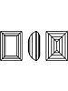 Step Cut Baguette 18x13mm Crystal Unfoiled