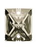 Baguette Aufnähstrass flach 2 Loch 14x10mm Crystal Satin