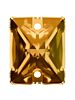 Baguette Aufnähstrass flach 2 Loch 14x10mm Light Smoked Topaz