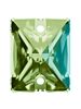 Baguette Aufnähstrass flach 2 Loch 14x10mm Peridot