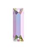 Baguette Aufnähstrass flach 2 Loch 21x7mm Crystal AB