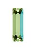 Baguette Aufnähstrass flach 2 Loch 21x7mm Peridot