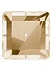 Square Aufnähstrass flach 1 Loch 6mm Crystal Golden Shadow