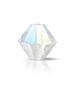 Bicone Glasschliffperle 4mm White Opal AB 2x
