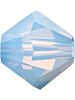 Bicone Glasschliffperle 6mm Light Sapphire Opal