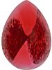 Glass Cabochon Tropfen 10x8mm red white marbled